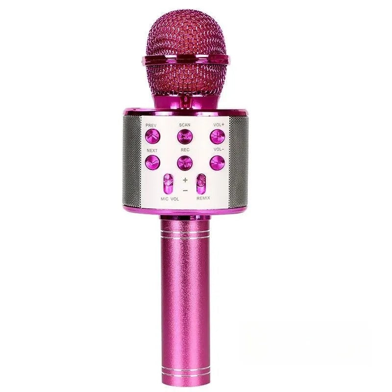 858 Wireless Karaoke Microphone – Bluetooth Singing Mic with Speaker & Voice Effects