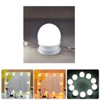 LED Vanity Mirror Light – 3 Color Modes Makeup Light (USB, Hollywood Style Lighting)