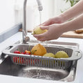 Adjustable Vegetable Drain Rectangular Plastic Basket