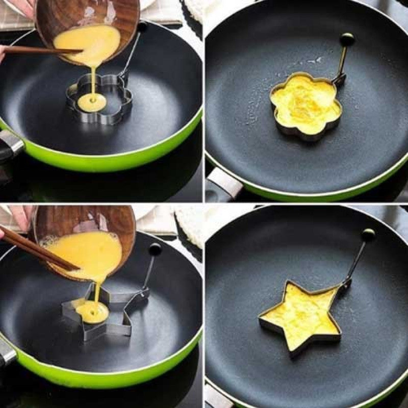 4Pcs Set Stainless Steel Omelette Fried Egg Frying Mold