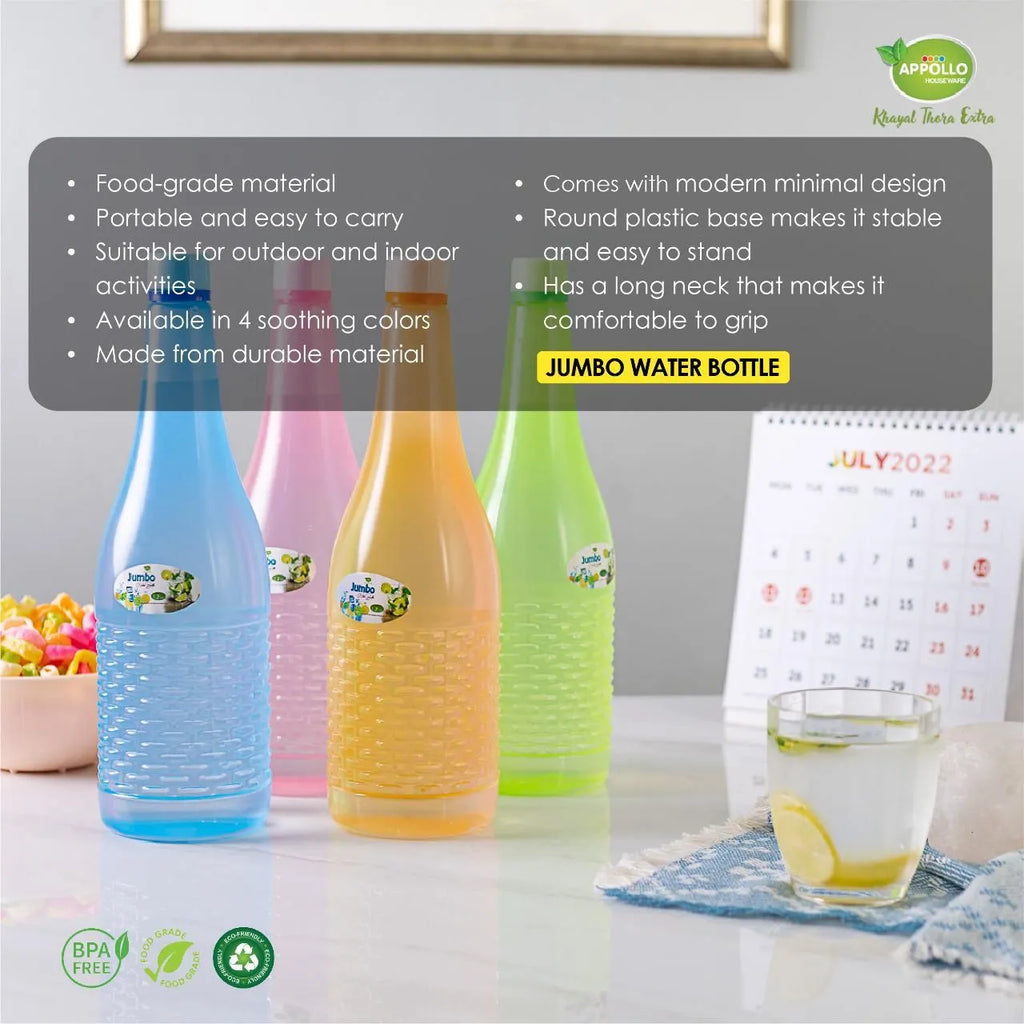 Jumbo Water Bottle – Large Capacity Reusable Bottle