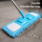 Chenille Flat Mop – 360° Floor Cleaning Mop with Microfiber Head & Adjustable Handle