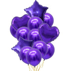 14 Pcs Confetti Decorative Party Balloons Set (Star - Heart)