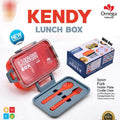 Kendy Lunch Box – Leakproof Lunch Box with Spoon & Fork | Crystal Clear Lid