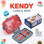 Kendy Lunch Box – Leakproof Lunch Box with Spoon & Fork | Crystal Clear Lid