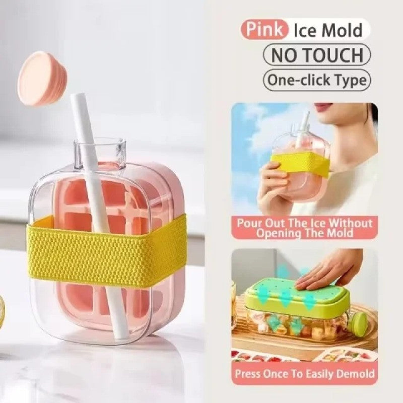 Cool Ice Cube Bottle 800ML – Built-in Ice Mold Water Bottle
