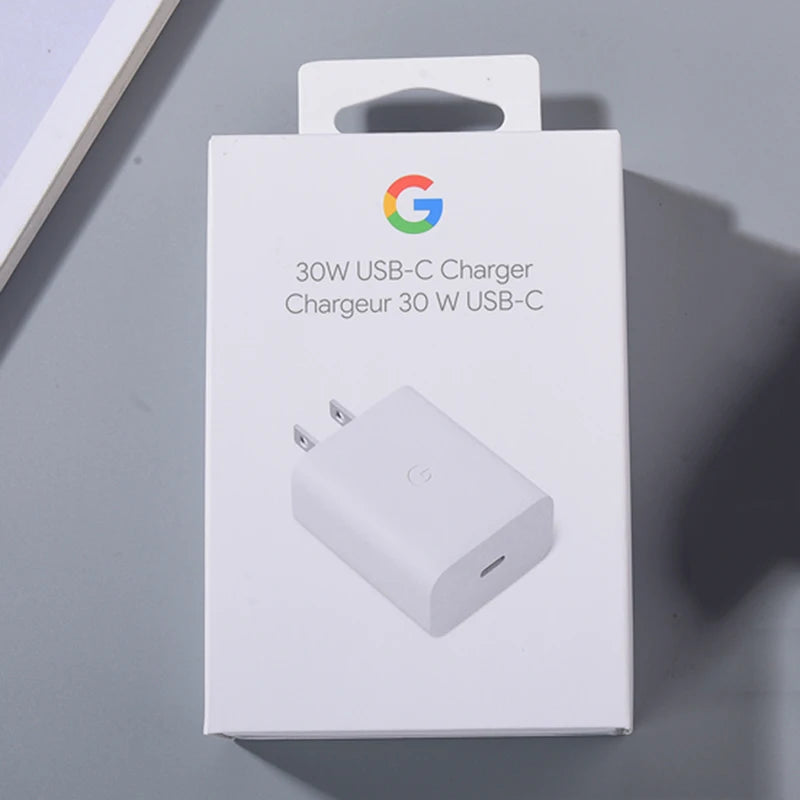 Google 30W USB-C Fast Charger – Original PD 3.0 Type-C Power Adapter