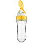 Baby Spoon Feeder - Silicone Baby Feeding Bottle With Spoon