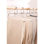 Foldable Metal Pant Hanger (Pack of 2) – Multi Layer Space Saving Closet Organizer