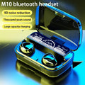 M10 Waterproof Bluetooth Wireless Headset with LED Display + Power Bank