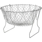 Chef Basket – Stainless Steel Folding Fry & Strainer Basket | Multi Purpose Cooking Basket
