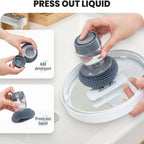 Pack of 2 Automatic Liquid Dispensing Palm Brush – Multi-Purpose Kitchen Cleaning Brush