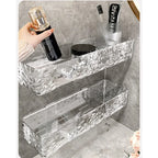 Transparent Acrylic Wall Shelf – Waterproof Bathroom & Kitchen Storage Organizer Rack