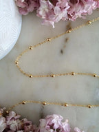 Gold Ball Necklace Chain for Women – Elegant Minimal Jewelry