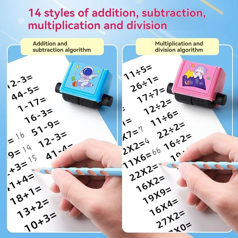 Math Learning Stamp Roller for Kids – Addition, Subtraction & Multiplication Toy