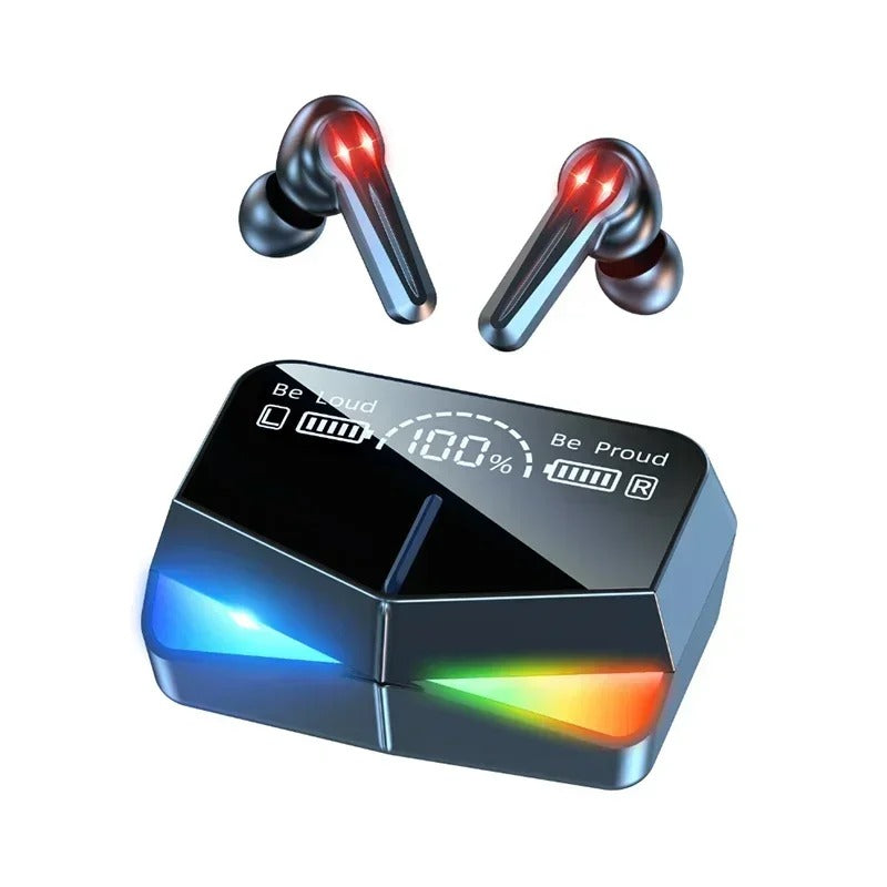 M28 TWS Bluetooth Wireless Gaming Earbuds – RGB LED Display & Low Latency