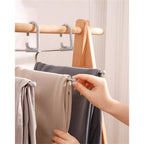 Foldable Metal Pant Hanger (Pack of 2) – Multi Layer Space Saving Closet Organizer