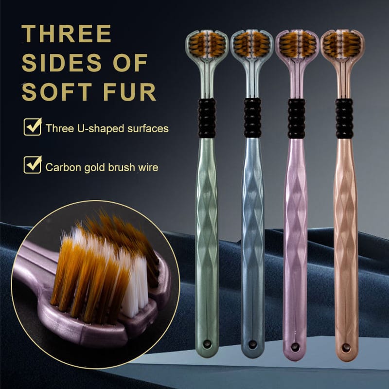 3-Sided Toothbrush (Pack of 2) – U-Shaped Triple Cleaning Brush | Fast & Deep Teeth Cleaning