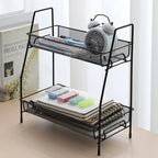 2 Layer Steel Rack – Multi-Purpose Desktop Organizer Shelf