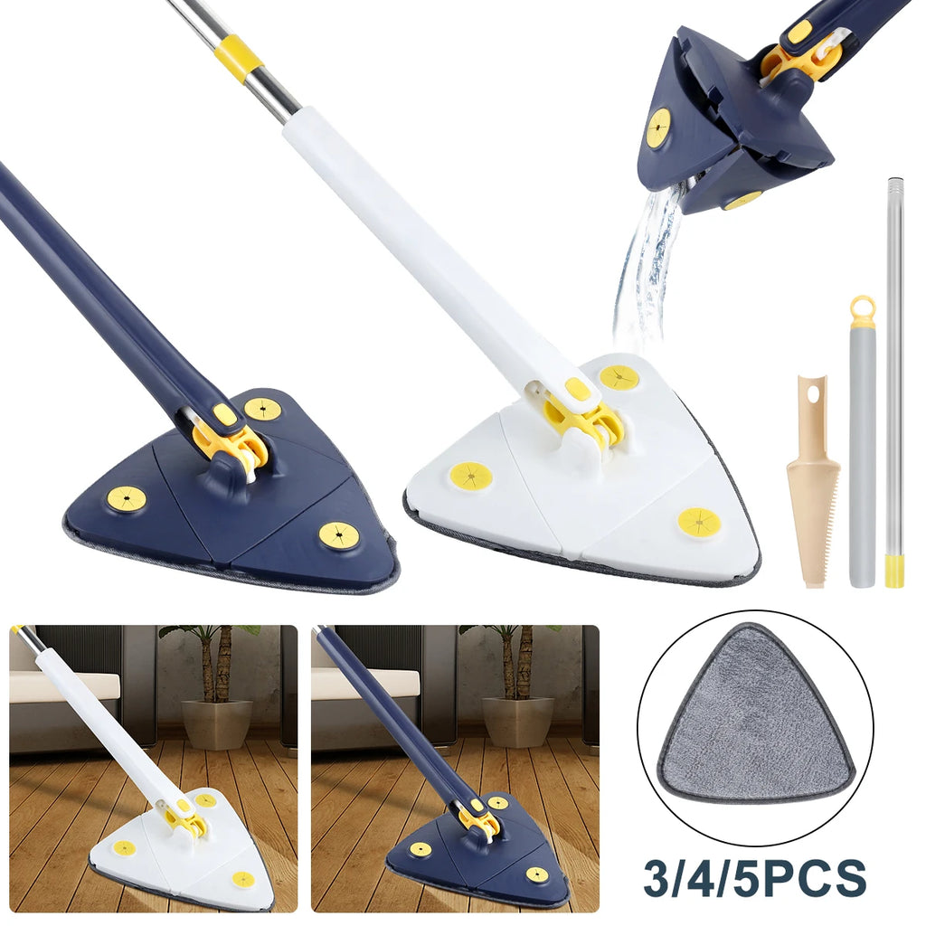 Triangle 360° Mop Refill Pad – Microfiber Replacement Head for Corner Mop