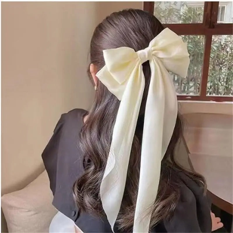 Pack of 2 Elegant Bow Hair Clip – Butterfly Style Long Tail Hair Accessory for Women & Girls