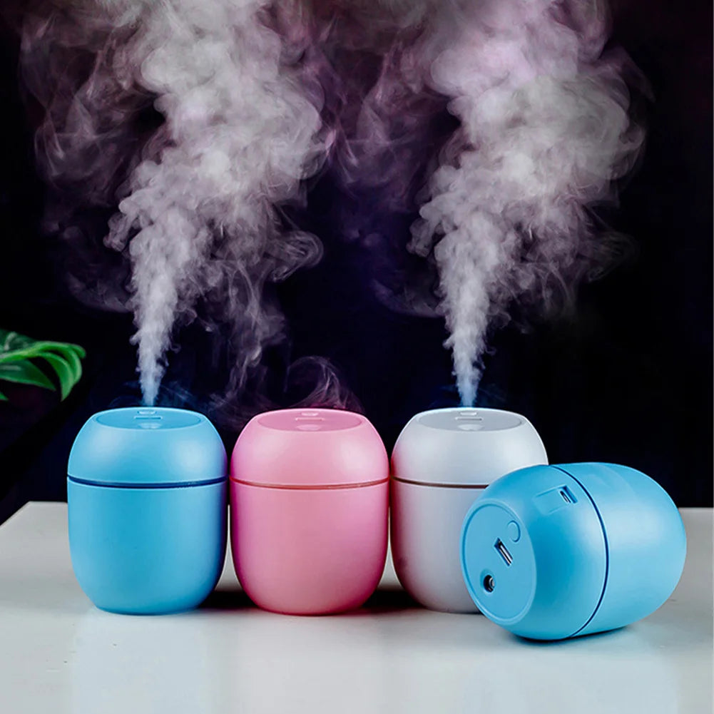 USB Humidifier Air Freshener – Quiet Mist Diffuser with LED Lights | Portable Room Moisturizer