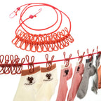 Portable Clothesline 185CM with 12pcs Clips for Home