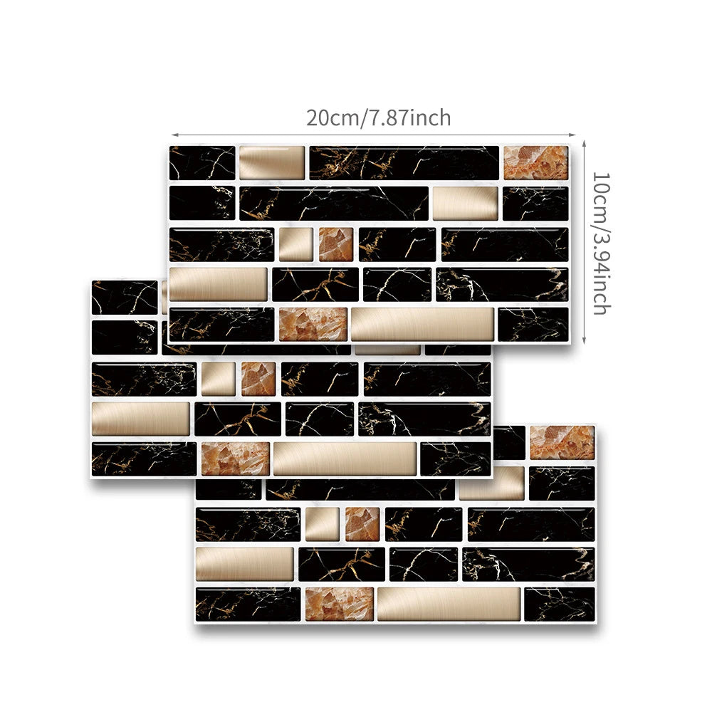 Pack of 24 Waterproof Smart Self Adhesive Tile Stickers