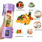 USB Rechargeable Juicer 6 Blades Electric Blender Portable Mixer