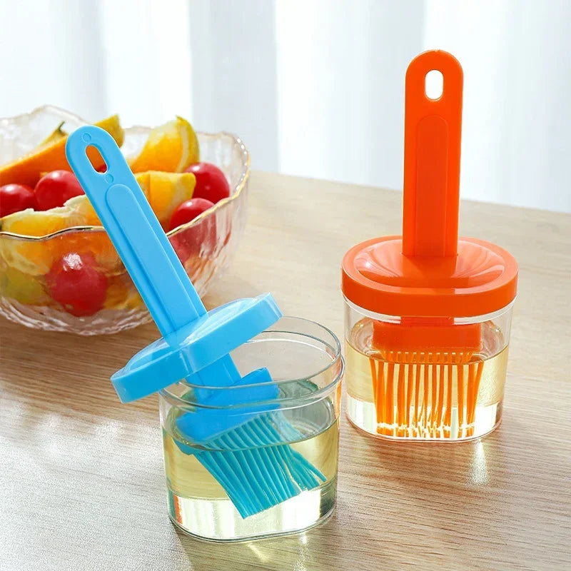 Oil Brush With Bottle Oil Dispenser