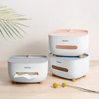 Multifunctional Tissue Box Holder with Remote Storage – Plastic Organizer Stand