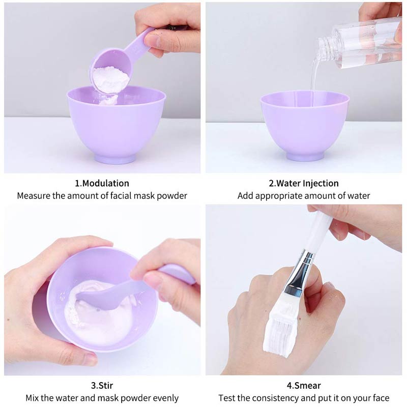 6-in-1 Bleach Bowl Set – Complete Hair Dye & Facial Mixing Kit with Brush, Spoon & Tools