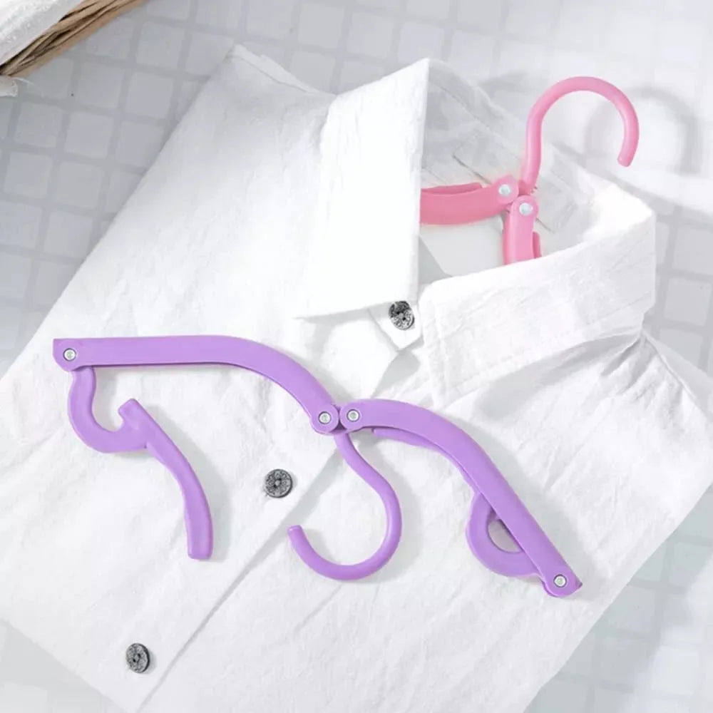Foldable Travel Hangers Pack of 10 – Portable Space Saving Clothes Hanger for Travel & Home