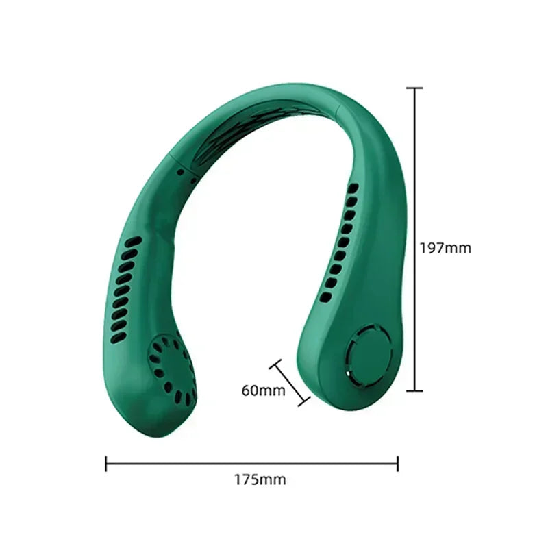 Rechargeable Neck Fan – Hands-Free Portable Cooling Fan (3 Speed, USB, Lightweight)