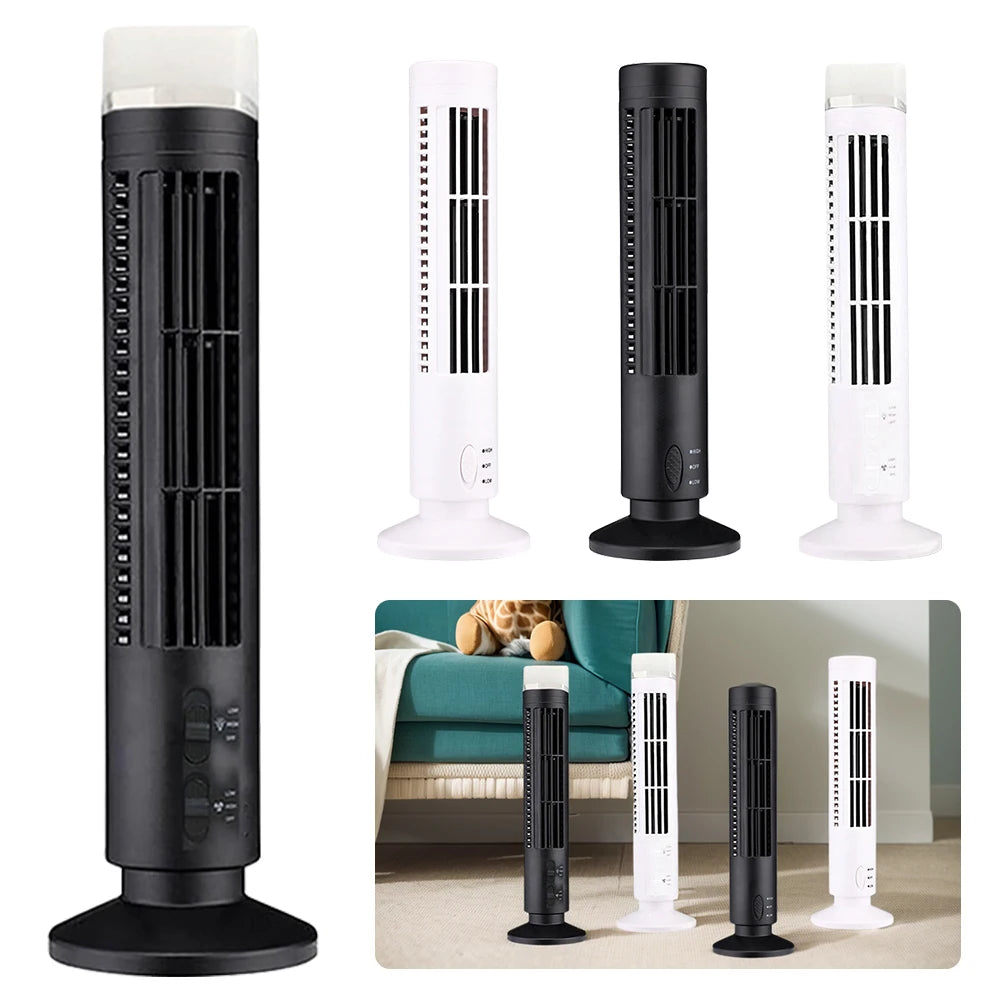 Portable Tower Fan – Slim Mini Cooling Fan | Quiet Air Circulator for Home & Office