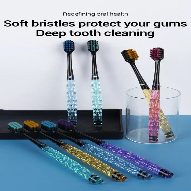 Charcoal Silk Soft Toothbrush – Ultra Soft Bristles Premium Adult Brush (For Men & Women)