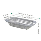 Adjustable Vegetable Drain Rectangular Plastic Basket