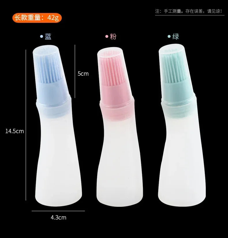 BBQ Oil Brush Bottle – Silicone Basting Brush with Dispenser