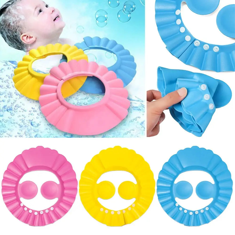 Kids Shower Cap – Adjustable Baby Bath Shampoo Shield Hat