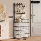 Multi-Functional Dust Proof Shoe Rack with Coat & Hat Stand – Space Saving Organizer with Drawers