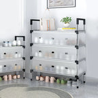 5 Layer Shoe Storage Rack with Dustproof Cover & Handles