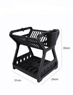 2-Tier Comfort Kitchen Rack – Dish Drying Rack with Cutlery Holder
