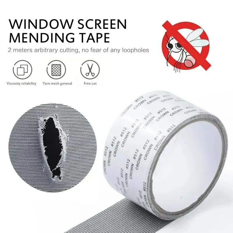 Window Patch Tape – Screen Repair Mesh Tape (Mosquito Net Fix – 2 Meter)