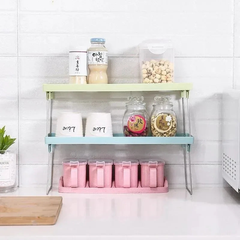 Kitchen Storage Stand Rack – Multi Purpose Shelf Organizer | Countertop Expandable Storage Stand