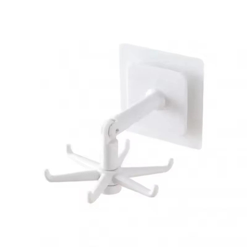 Multi-purpose 360 Degree Rotating Folding SELF-ADHESIVE Hook