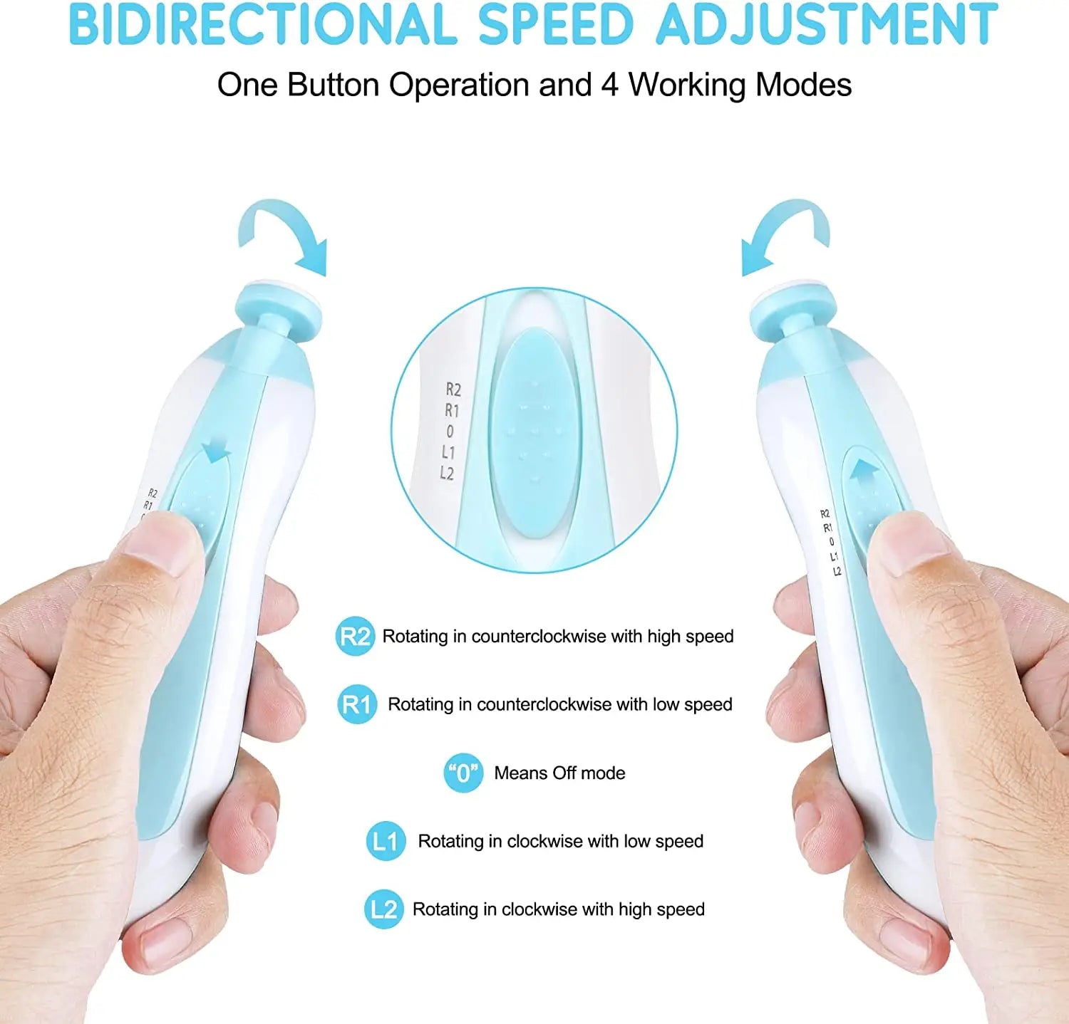 Baby Nail Clippers 6 in 1, Baby Nail Cutter Safe Electric Baby Nail Trimmer