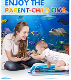 Baby Water Play Mat | Inflatable Tummy Time Activity Mat for Kids