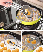 Frying Tong 2 in 1 Kitchen Sifter Strainer Tongs