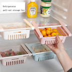 Pack of 2 Fridge Storage Basket – Adjustable Fridge Drawer Organizer | Sliding Storage Box for Fruits & Vegetables