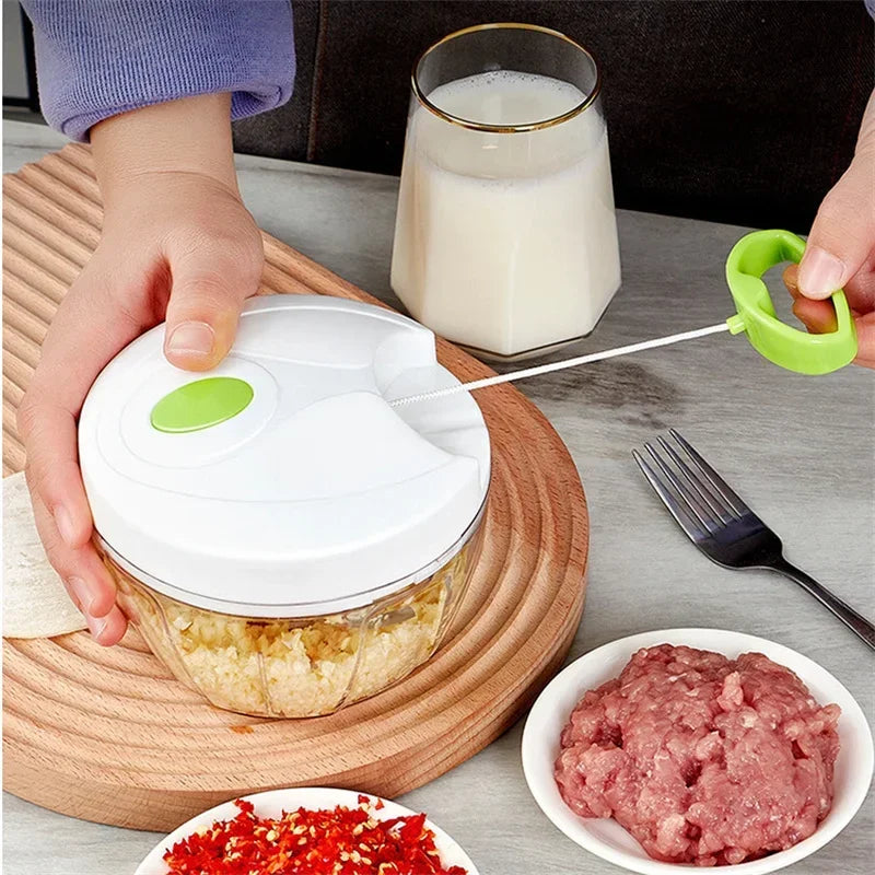 Speedy Chopper – Manual Pull Vegetable Chopper | Onion, Garlic & Meat Cutter
